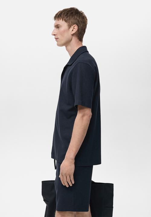 MANGO - Polo shirt perec - navy