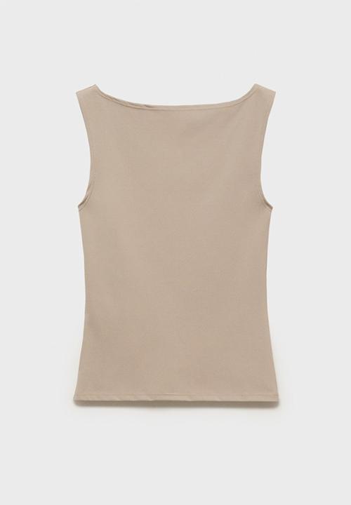 MANGO - Top Tecla - Light Pastel Brown