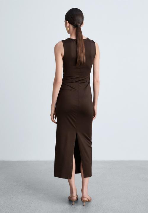MANGO - Dress Luisa - Brown
