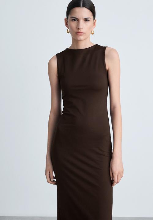 MANGO - Dress Luisa - Brown