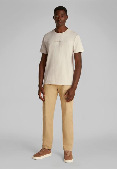 Calvin Klein - Minimal logo tee - moonbeam