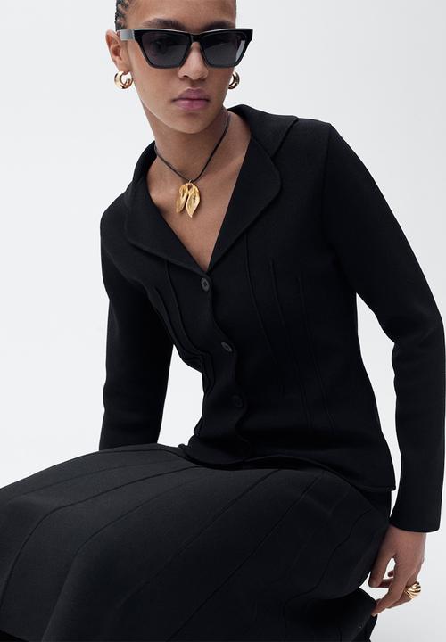 MANGO - Jacket Adrap - Black