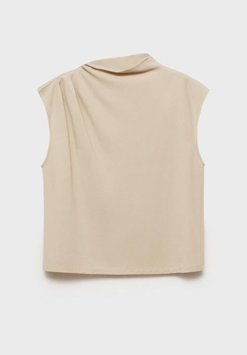 MANGO - T-Shirt Candela - Light Pastel Brown