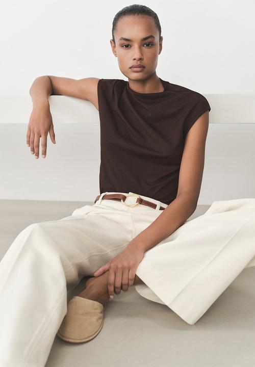 MANGO - T-Shirt Candela - Dark Brown