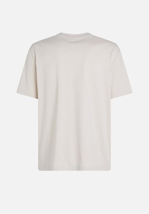 Calvin Klein - Shiny monologo tee - moonbeam