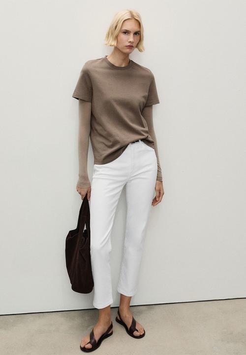 MANGO - Jeans Claudia - White
