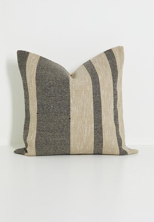 Stilo woven cushion cover - charcoal