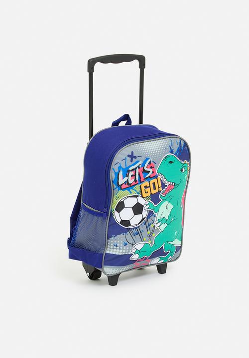 Character Group - T-rex trolley bag - green & blue