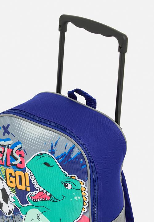 Character Group - T-rex trolley bag - green & blue