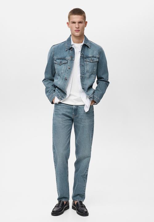 MANGO - Ryan Denim jacket with worn-out effect -  blue2