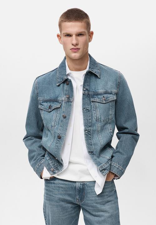 MANGO - Ryan Denim jacket with worn-out effect -  blue2