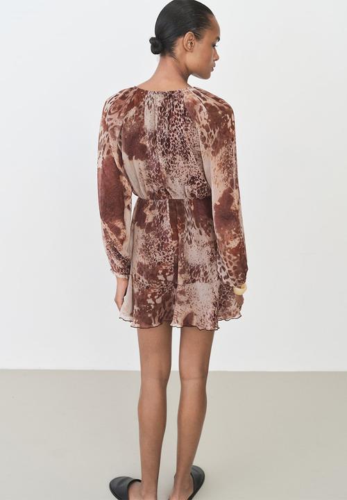MANGO - Dress Butcher - Brown