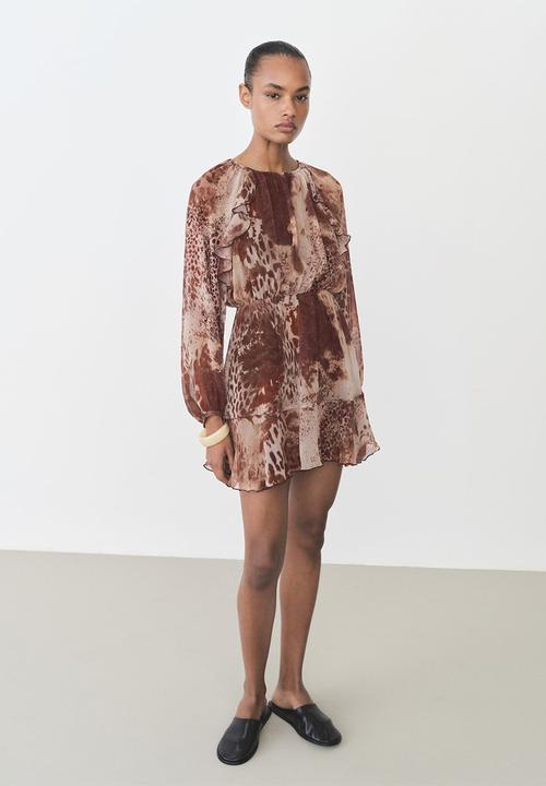 MANGO - Dress Butcher - Brown