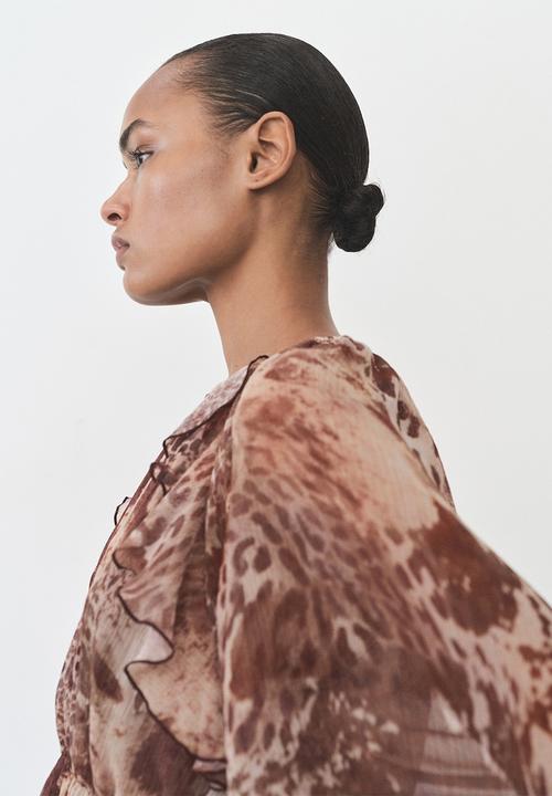 MANGO - Dress Butcher - Brown