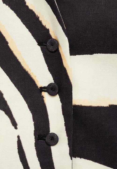 MANGO - Vest Zebra - Light Beige