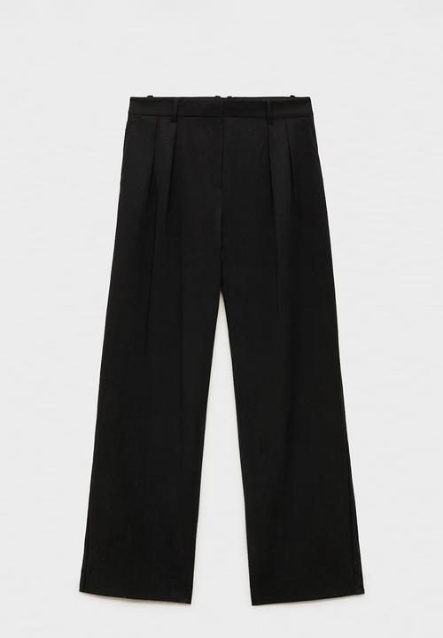 MANGO - Trousers Amalfi - Black