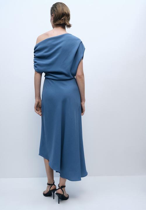 MANGO - Dress Marina - Medium Blue