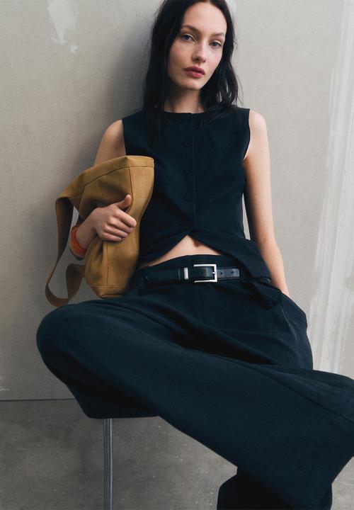 MANGO - Vest Amalfi - Black