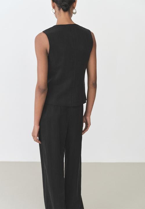 MANGO - Vest Amalfi - Black