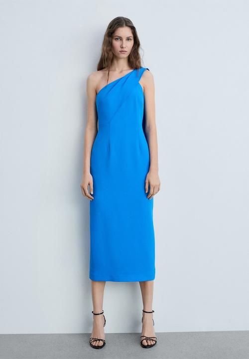 MANGO - Dress Irea - Medium Blue