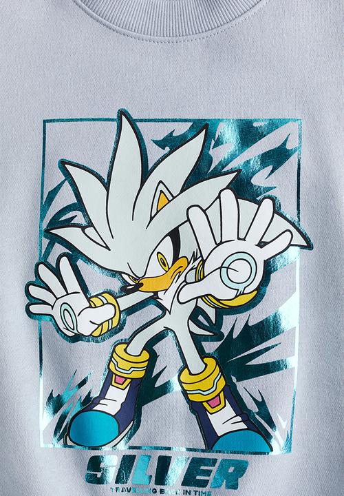 H&M - Motif-detail sweatshirt - grey sonic the hedgehog