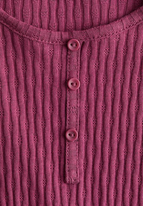H&M - Pointelle jersey top - plum