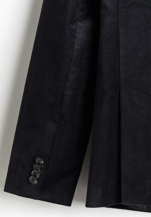 H&M - Slim fit velvet jacket - navy blue