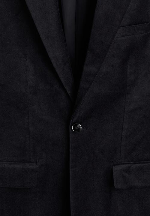 H&M - Slim fit velvet jacket - navy blue