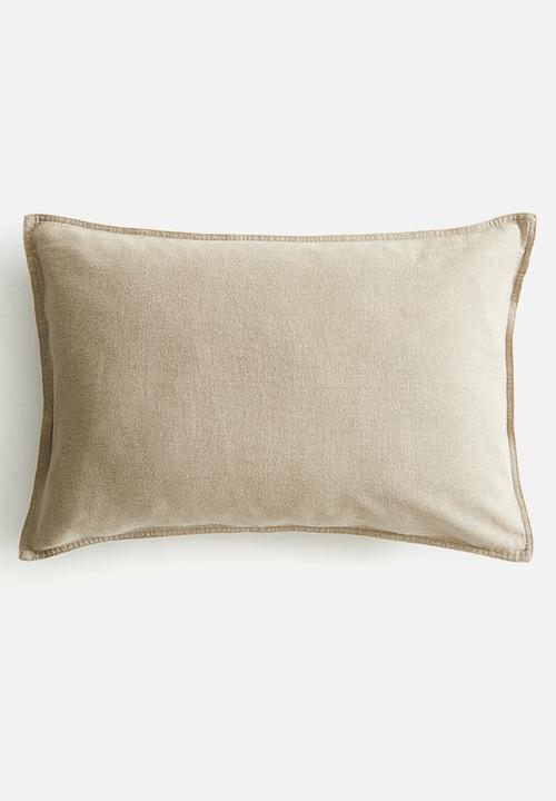 Linen-blend cushion cover - beige