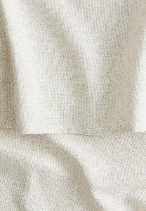 H&M - Glittery linen-blend table runner - light beige glittery