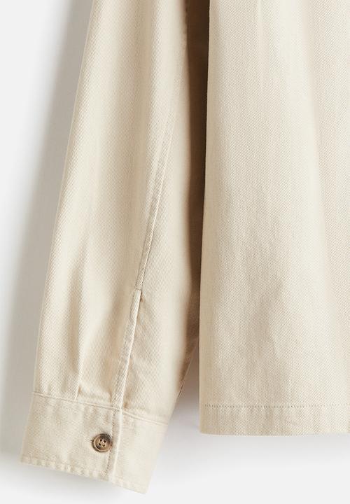 H&M - Regular fit cotton twill overshirt - beige