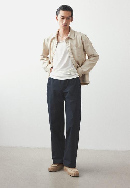 H&M - Regular fit cotton twill overshirt - beige