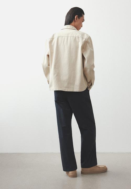 H&M - Regular fit cotton twill overshirt - beige