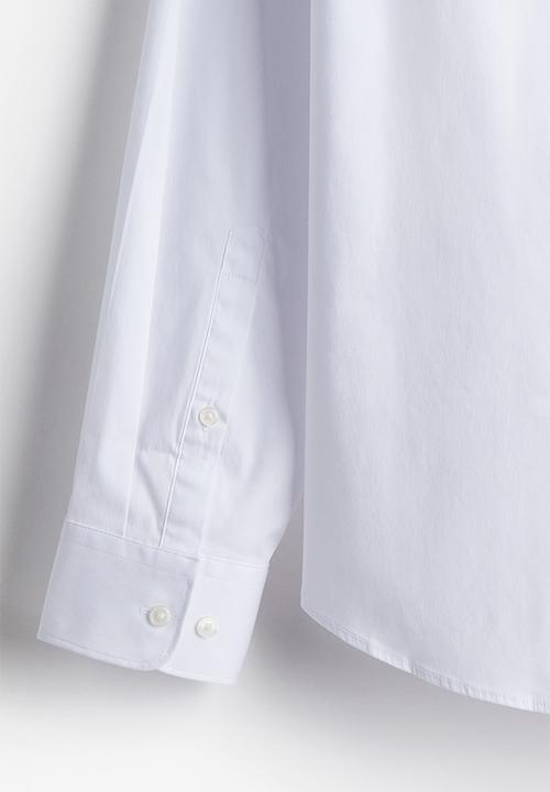 H&M - Slim fit stretch shirt - white