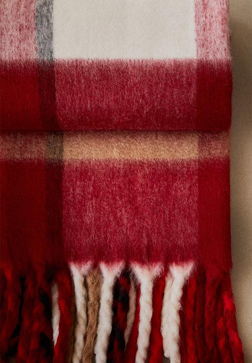 H&M - Patterned blanket - red checked