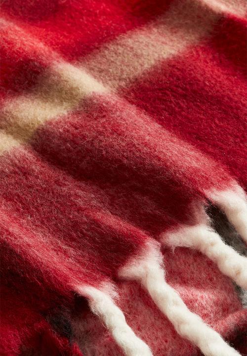 H&M - Patterned blanket - red checked