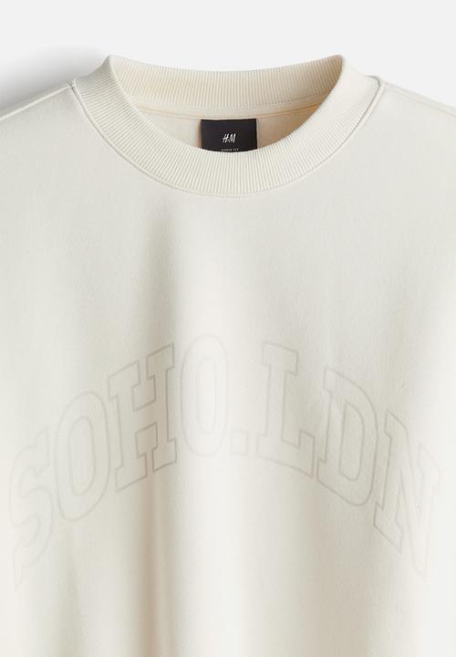 H&M - Embroidered sweatshirt - cream