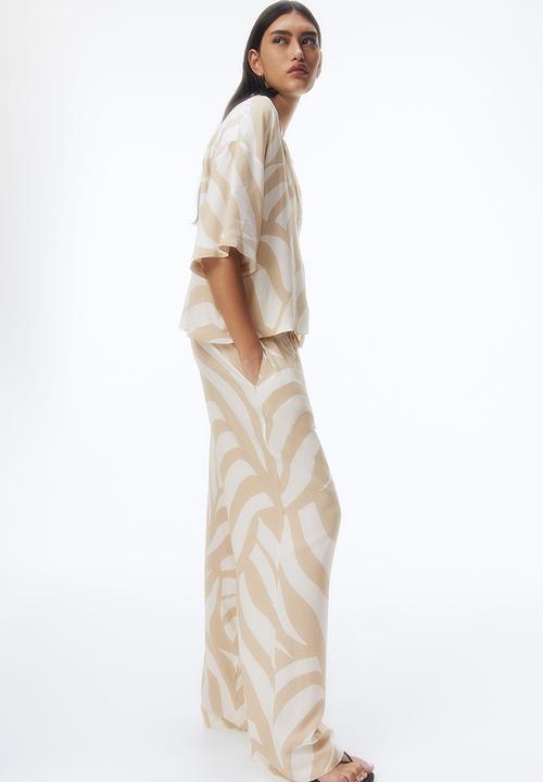 H&M - Resort shirt - cream beige patterned