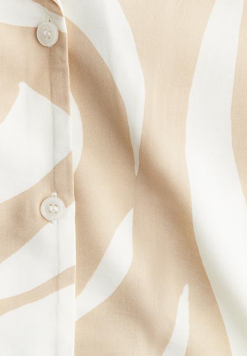 H&M - Resort shirt - cream beige patterned
