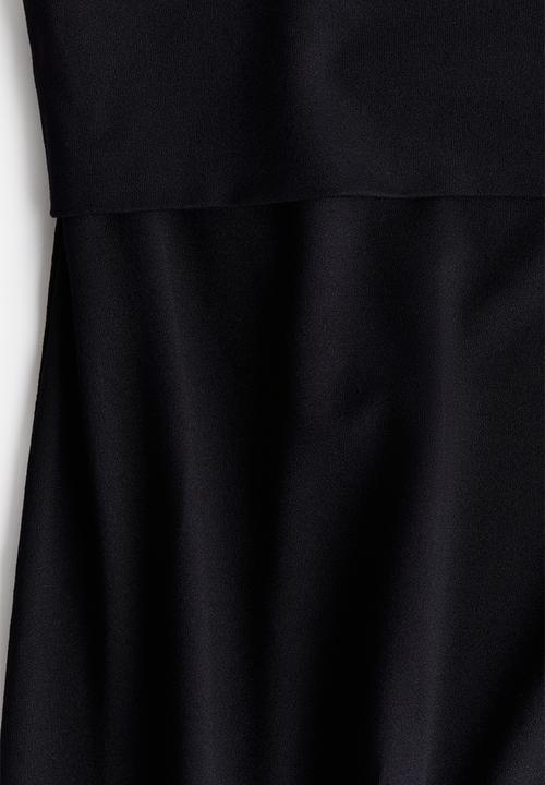 H&M - Foldover-waist maxi skirt - black