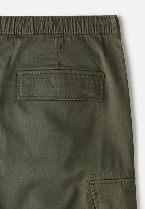 H&M - Slim fit cargo trousers - khaki green