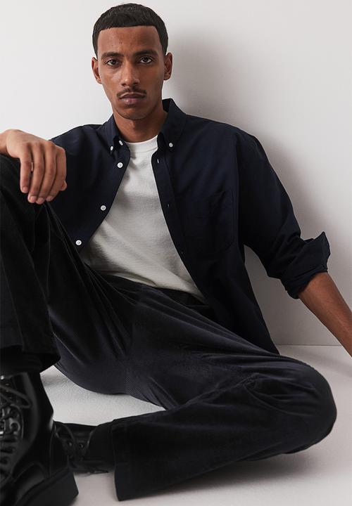 H&M - Regular fit oxford shirt - navy blue