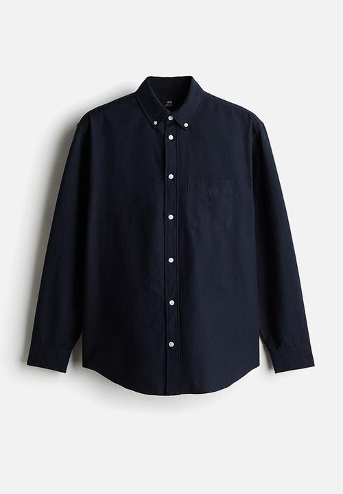 H&M - Regular fit oxford shirt - navy blue