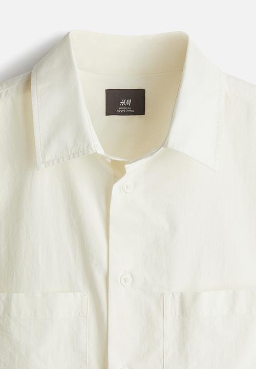 H&M - Regular fit short-sleeved shirt - white