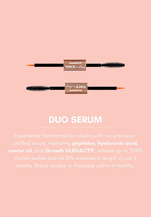 Standard Beauty - Peptide Thick & Long™ Lash & Brow Growth Serum with Hyaluronic Acid, Castor Oil  & Peptides