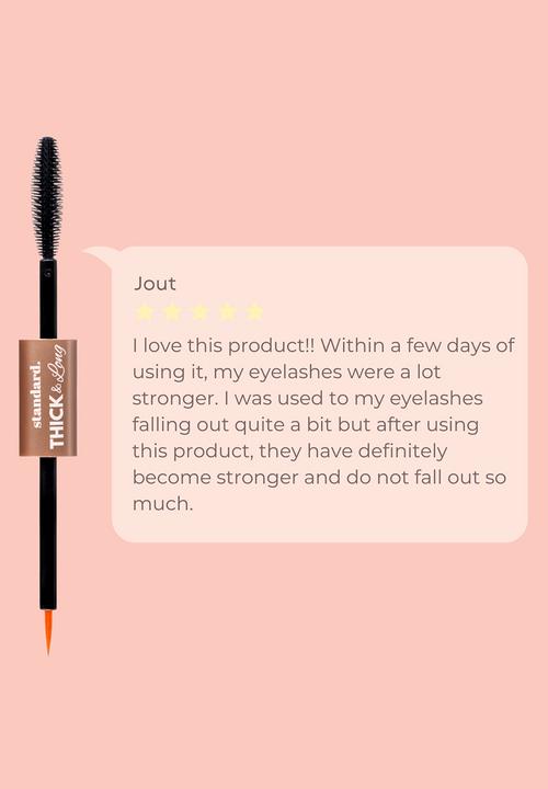 Standard Beauty - Peptide Thick & Long™ Lash & Brow Growth Serum with Hyaluronic Acid, Castor Oil  & Peptides