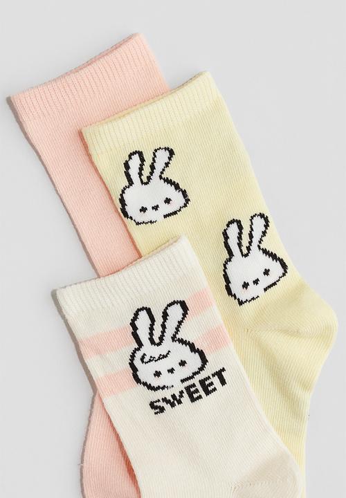 H&M - 10 Pack socks - peach/bunny