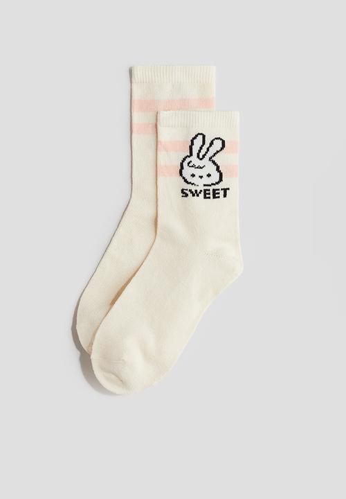 H&M - 10 Pack socks - peach/bunny