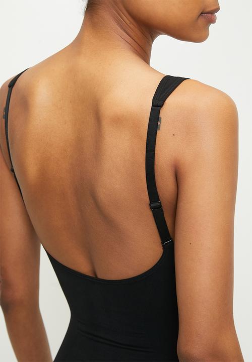 Easy Curves Shapewear - Zipped sculpting brief bodysuit - black