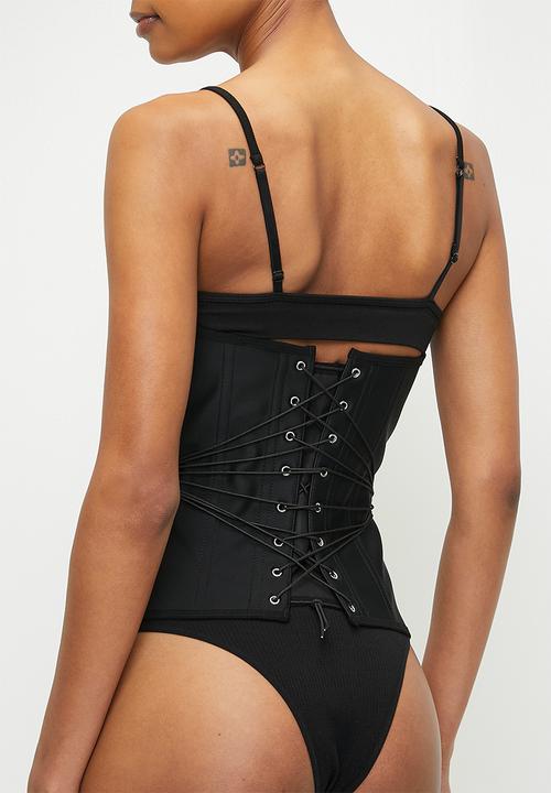 Enchanted Corset Kimberly XXS ブラック Zip thru corset shaper - black
